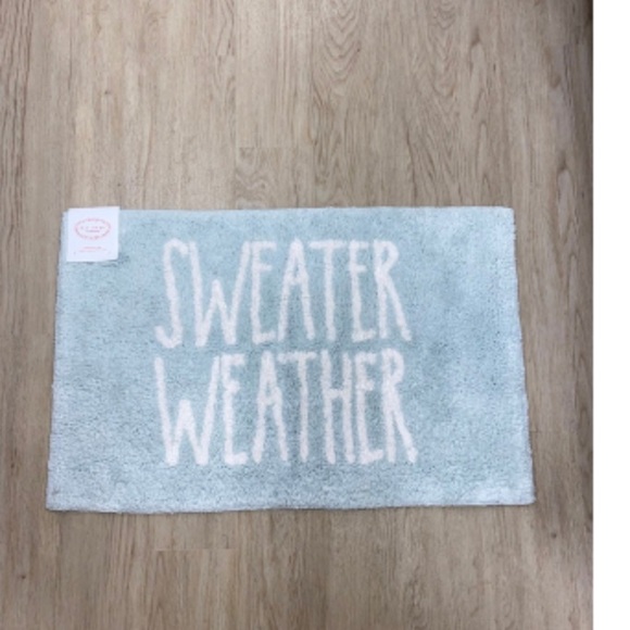 LAST 1 - NEW Rae Dunn bath mat “sweater weather” - Picture 3 of 9